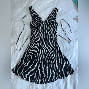 Zebra Print Mini Dress